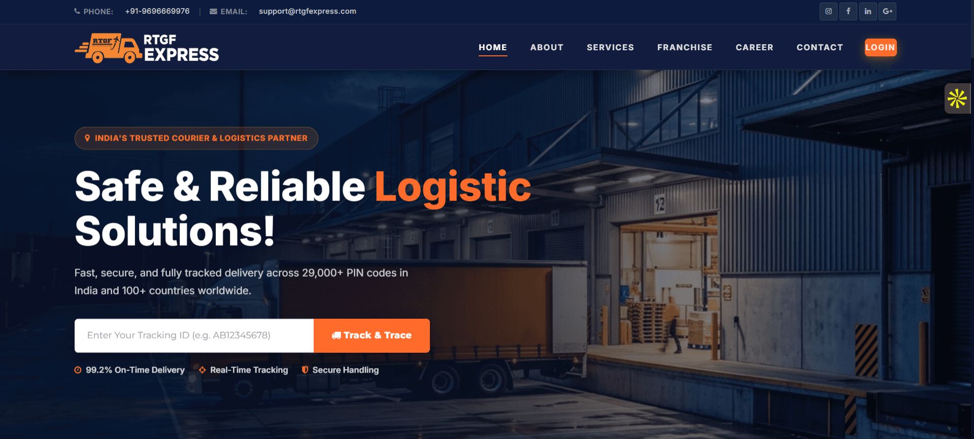 RTGF Express & GST Keeping — Unified Logistics & Tax Compliance ERP Screenshot 1